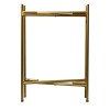 Gold Metal Round End Table, 2-Tier, Iron, 20"H