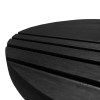 Mango Wood Side Table, Round, Black Metal Legs, 18 Inch