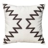 Aztec Throw Pillows, Cotton, Square, Set of 2, Gray, White