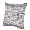 Cotton Throw Pillows, Black White, Set of 2, 18x18