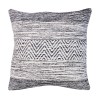Cotton Throw Pillows, Black White, Set of 2, 18x18