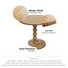 21" Round Mango Wood End Table, Stacked Ball Base
