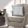 Aztec Throw Pillows, 18x18, Cotton, Blue White, Set of 2