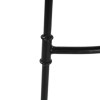 Industrial Bar Stool, Mango Wood, Whitewashed, Black Metal