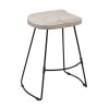 Industrial Counter Stool, Mango Wood, Whitewash, 24"