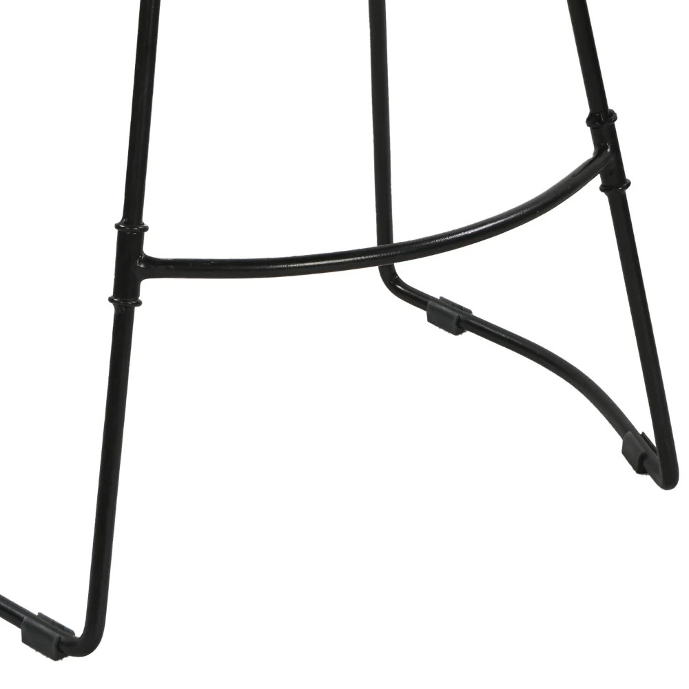 Industrial Counter Stool, Mango Wood, Whitewash, 24"