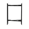 Foldable Black Iron Side Table with Tray, 15 Inch