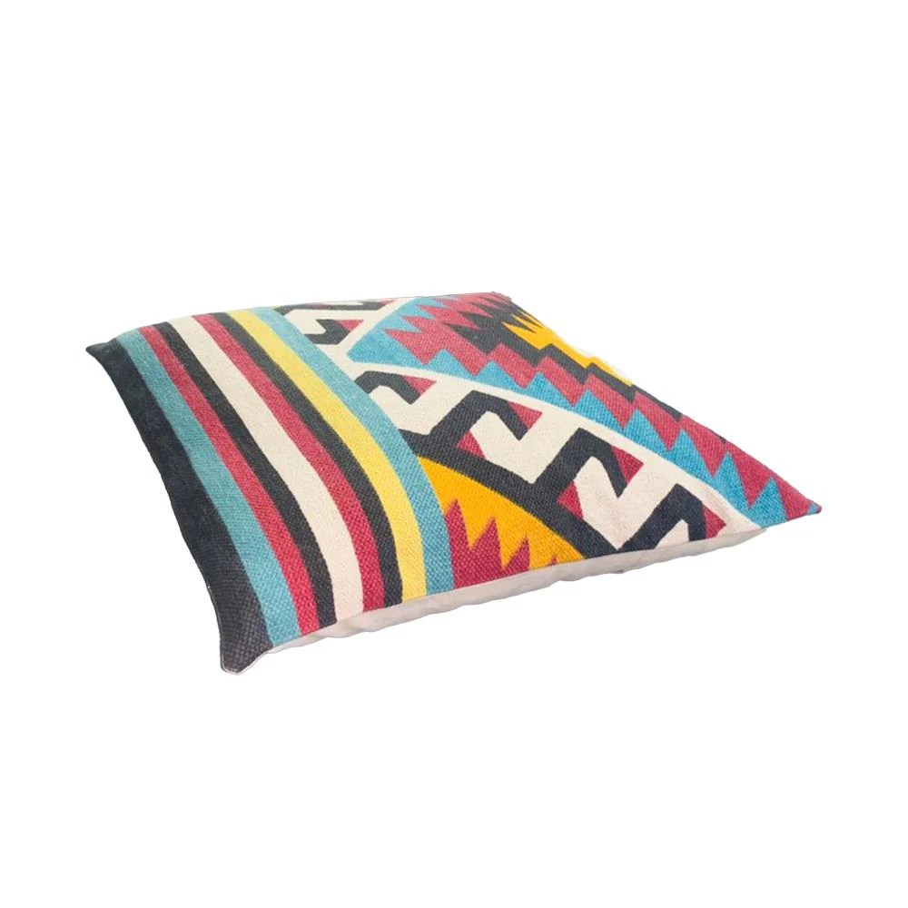 24x24 Cotton Throw Pillows, Aztec Geometric, Set of 2