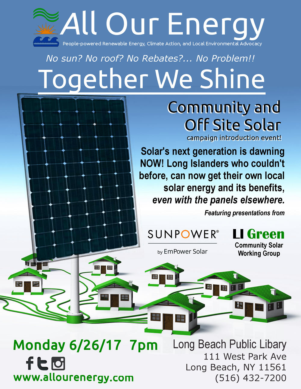 Community And Off Site Solar Meeting 62617 All Our Energy