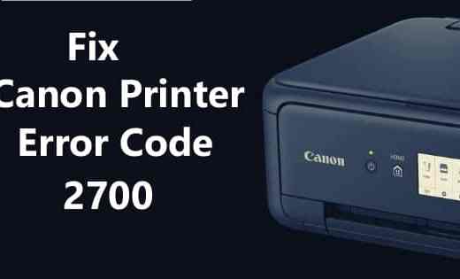 How Can I Fix Canon Printer Error Code 2700