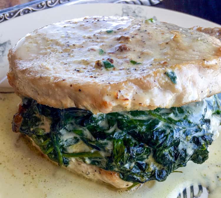 pic Keto Stuffed Pork Chops Spinach creamed spinach stuffed keto pork chops