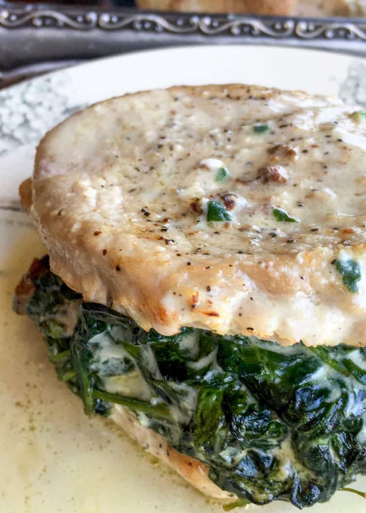 wallpapers Keto Stuffed Pork Chops Spinach creamed spinach stuffed keto pork chops