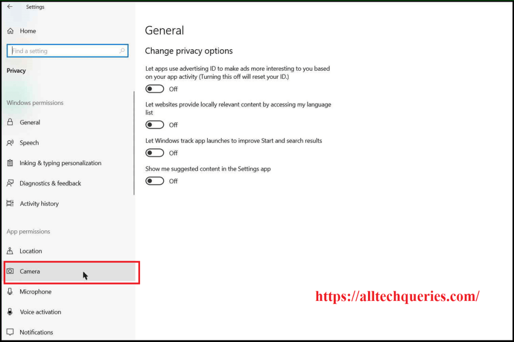 Disable Apps from using Camera, Disable Apps from using Mic, How to Disable Apps from using Camera, Disable Camera on Windows 10