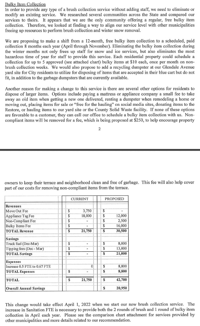 Department Of Public Works Reviews Proposed Changes To Leaf, Yard Waste