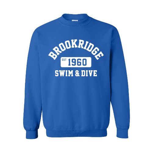 Brookridge Swim & Dive Crewneck Sweatshirt - Youth & Adult - Royal