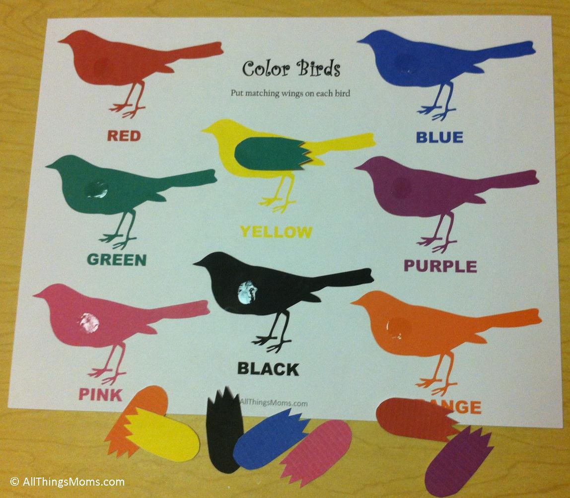 Today i am sharing a simple counting and color matching printable that we really enjoyed! Printable Color Matching Game All Things Moms