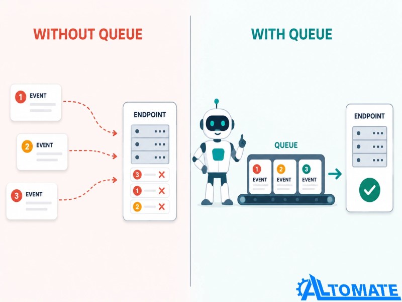 HubSpot webhook queue layer comparison for event ordering and reliability