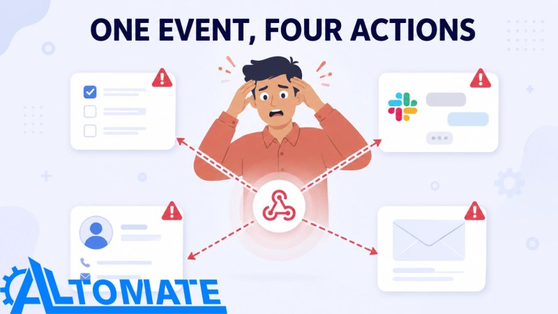Zapier webhook failure pattern where one event triggers too many CRM, Slack, task, and email actions