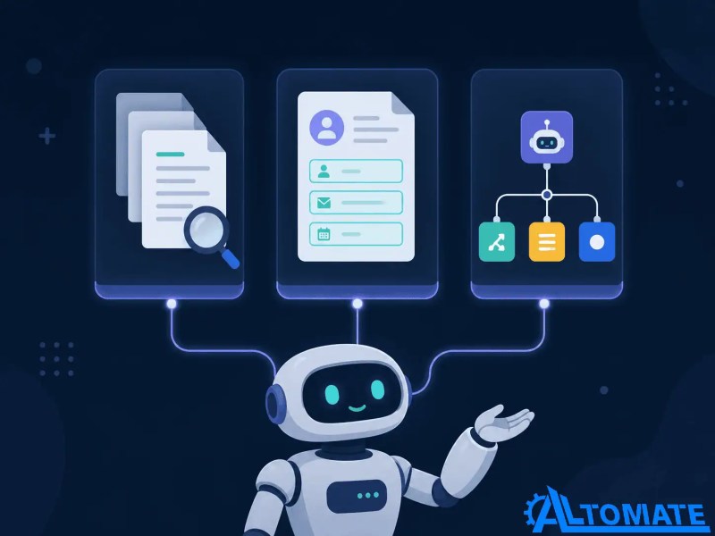 Comparison of retrieval, document extraction, and AI agent workflow patterns in n8n