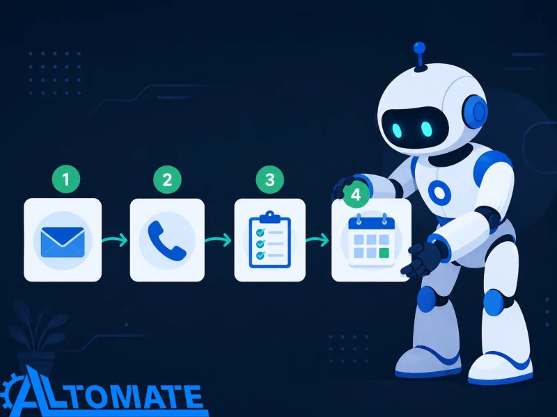 HubSpot sequence flow from qualified enrollment through personalized emails, sales tasks, and stop conditions