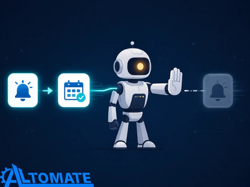 Automated system blocking a duplicate scheduling trigger before it creates a second invitation
