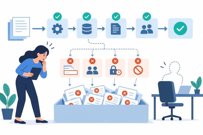 Operations analyst discovering records stopped by missing data, duplicates, expired credentials, and unsupported statuses