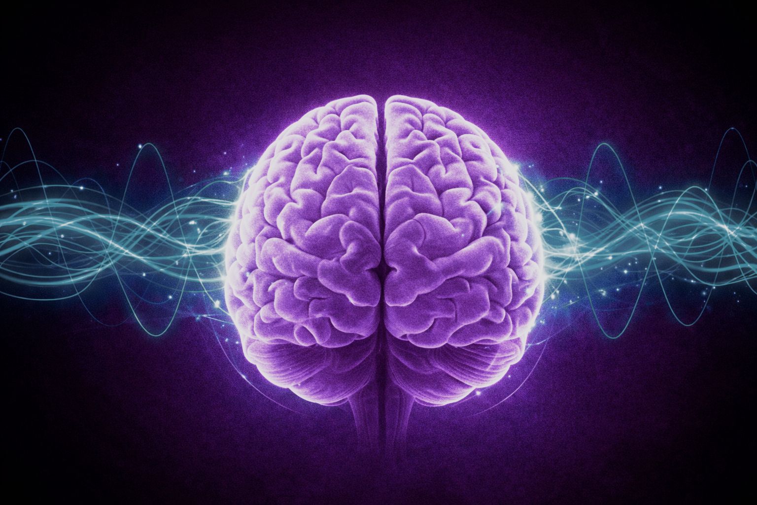 Glowing human brain with digital wave signals illustrating AI-driven neuro-phishing targeting cognitive biases