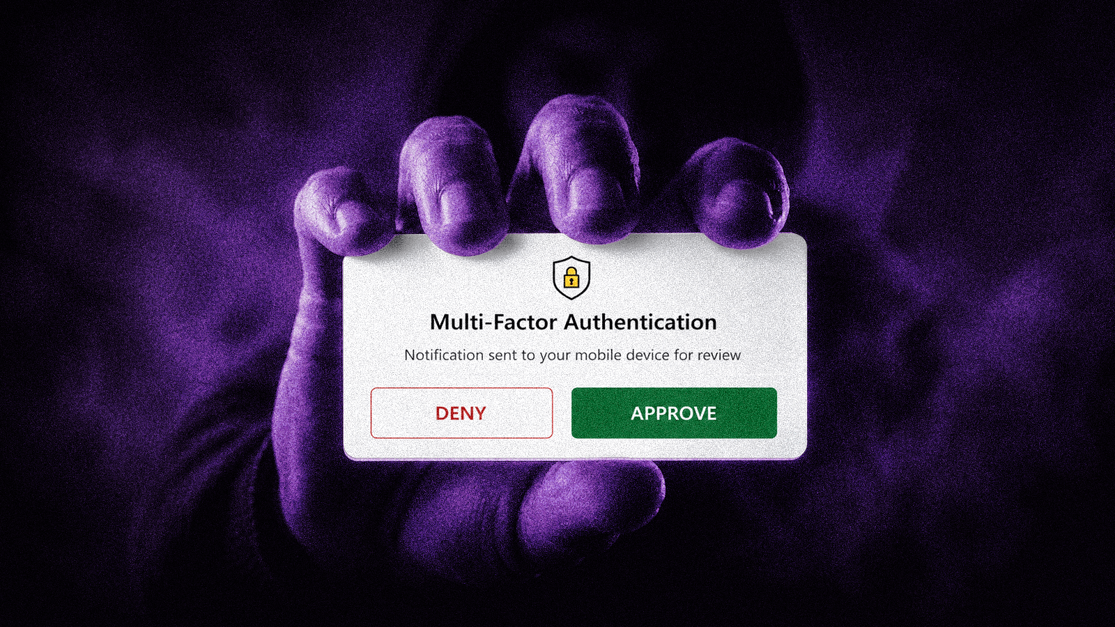 Man-in-the-middle attack intercepting a multi-factor authentication prompt