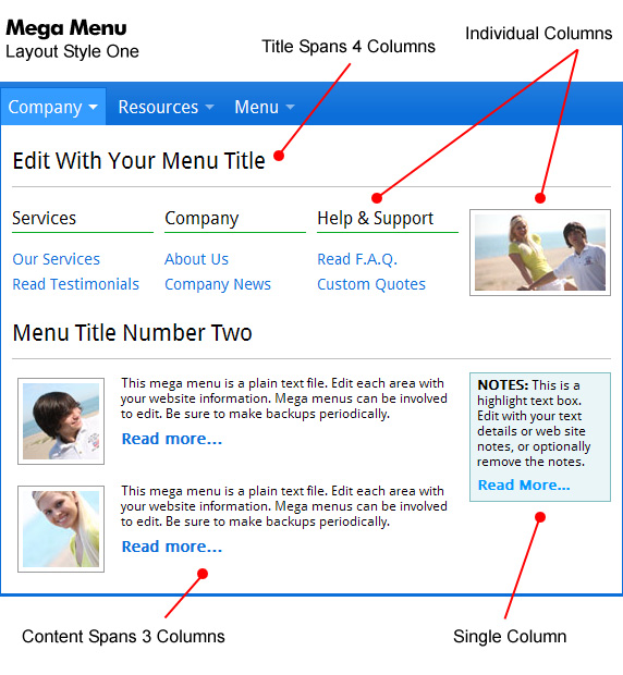 What Are Mega Menu Web Templates - Abstract Photo Collection - High Resolution Quality