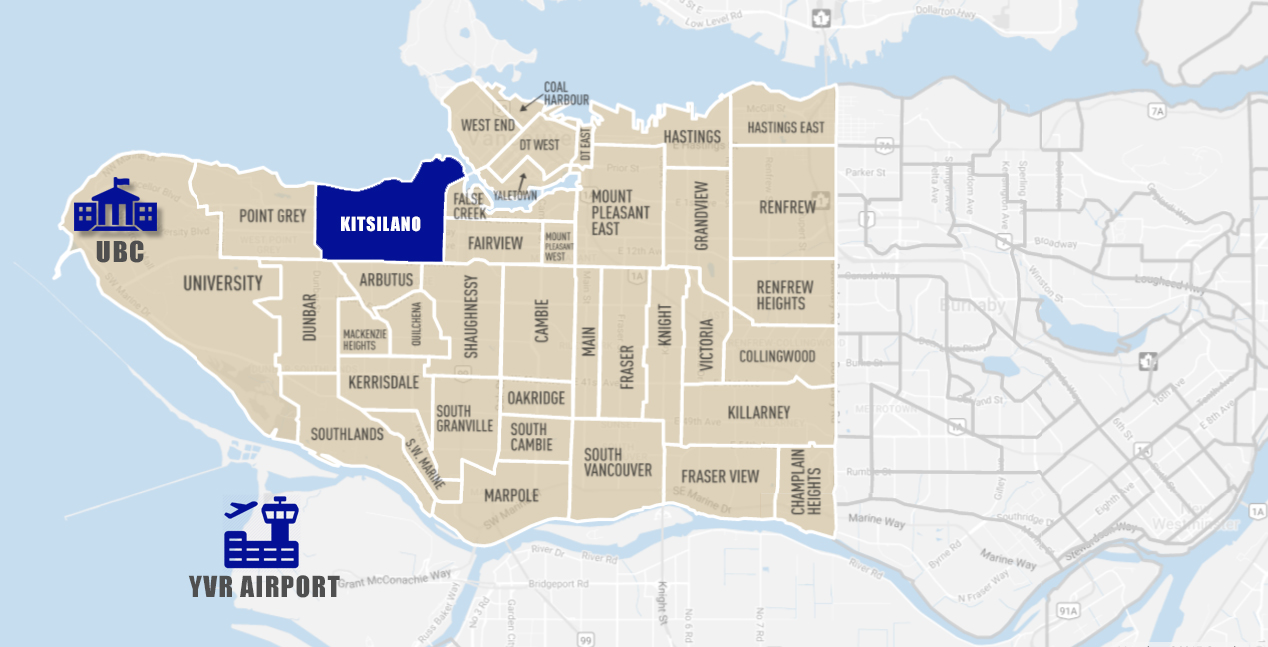 Kitsilano Alma Beach Suites KitsMap 