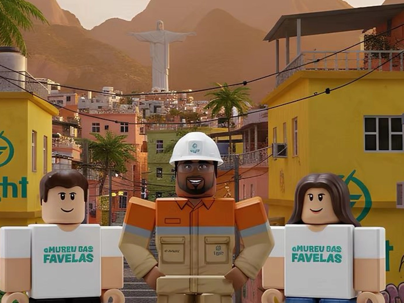 Capa do jogo Desafio eMuseu das Favelas, dentro do Roblox, uma iniciativa do Museu de Favela (MUF), no Rio de Janeiro