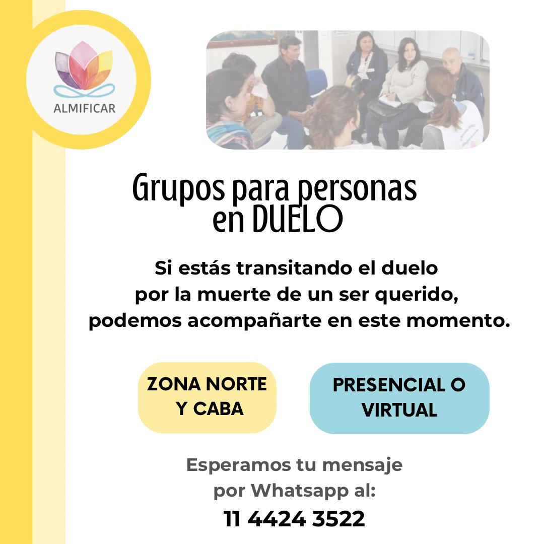 Lee más sobre el artículo GRUPOS PARA PERSONAS EN DUELO POR LA MUERTE DE UN SER QUERIDO