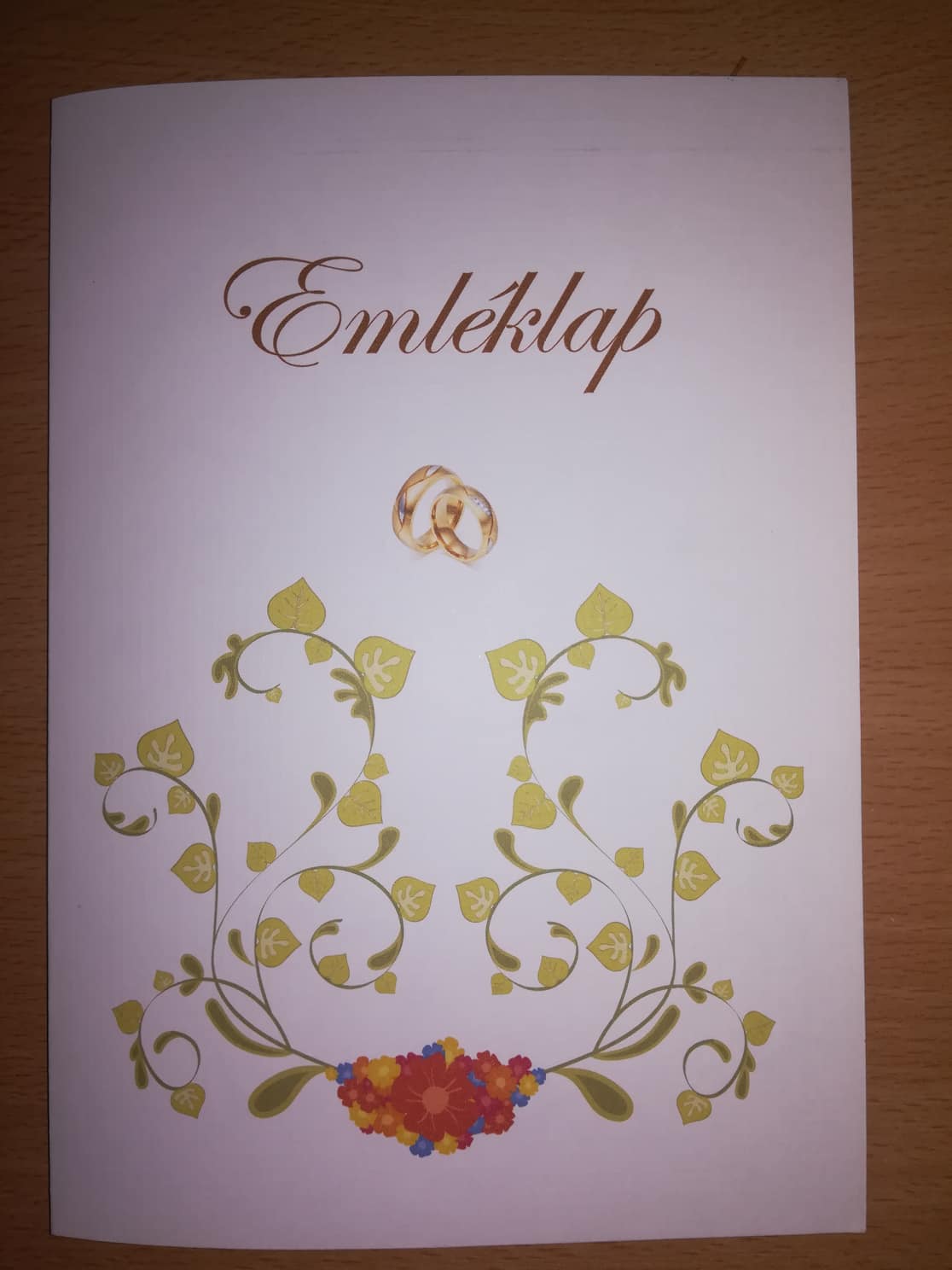 Esküvői emléklap 0106