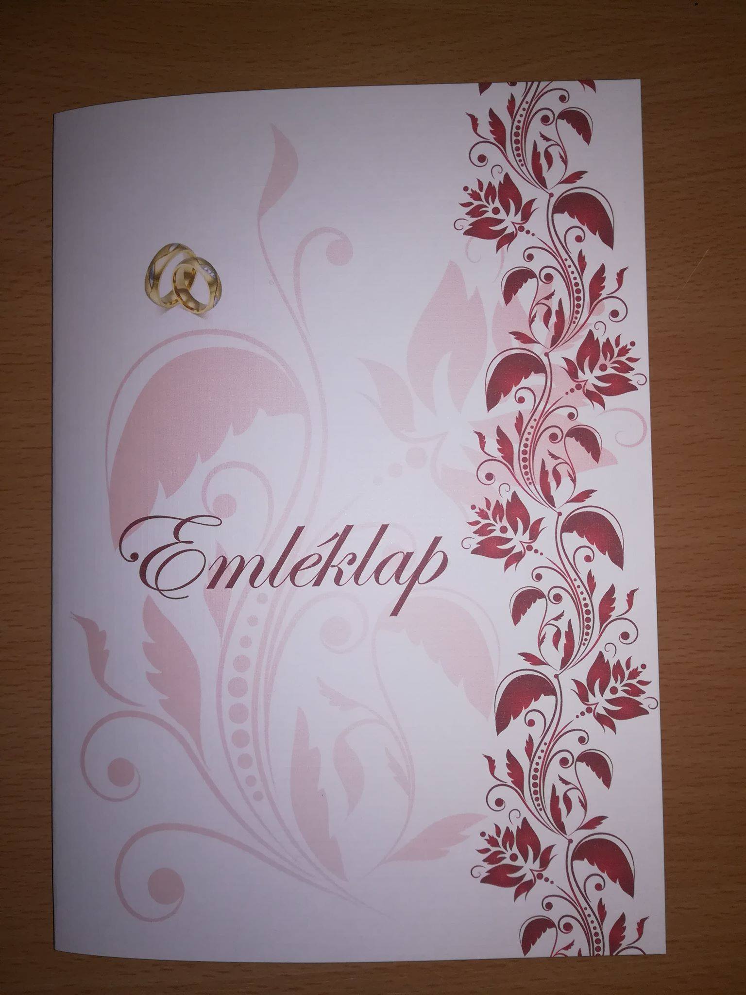 Esküvői emléklap 0107