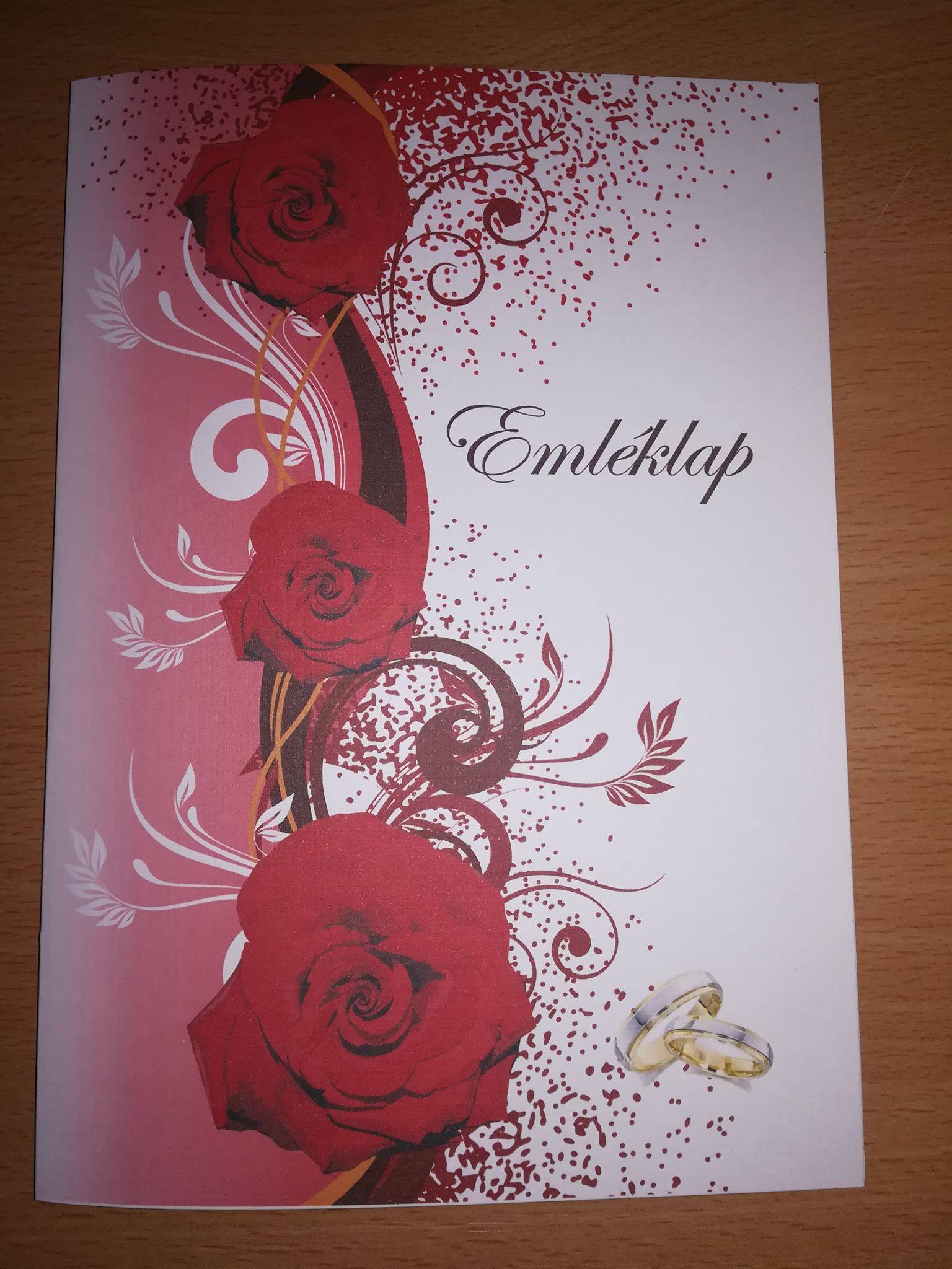 Esküvői emléklap 0108