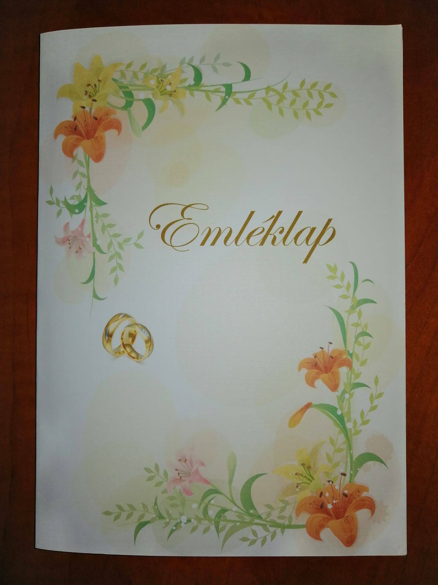 Esküvői emléklap 0113