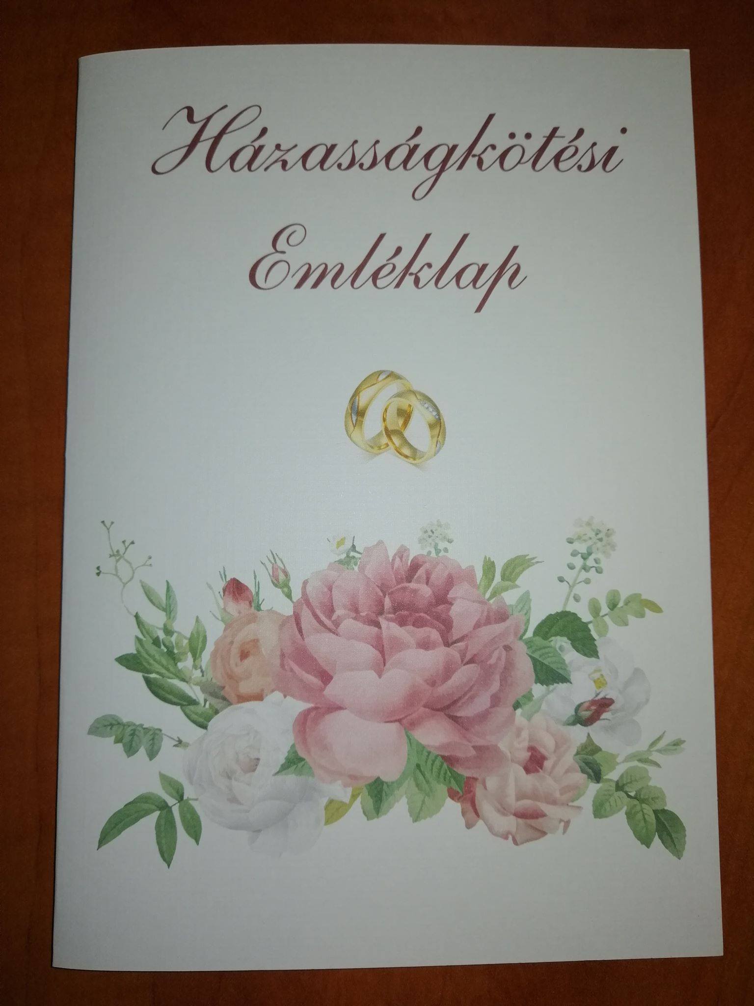 Esküvői emléklap 0117