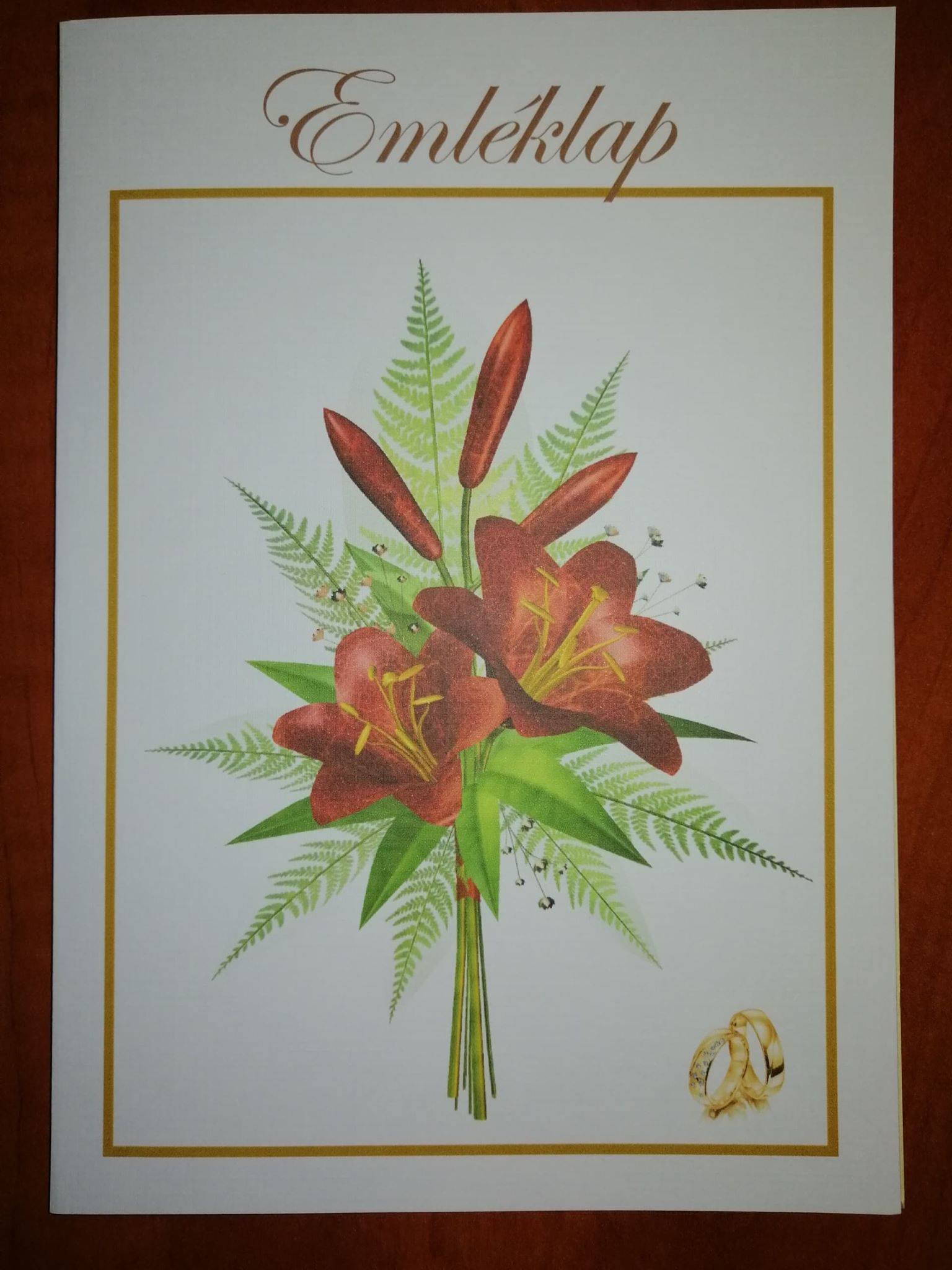 Esküvői emléklap 0118