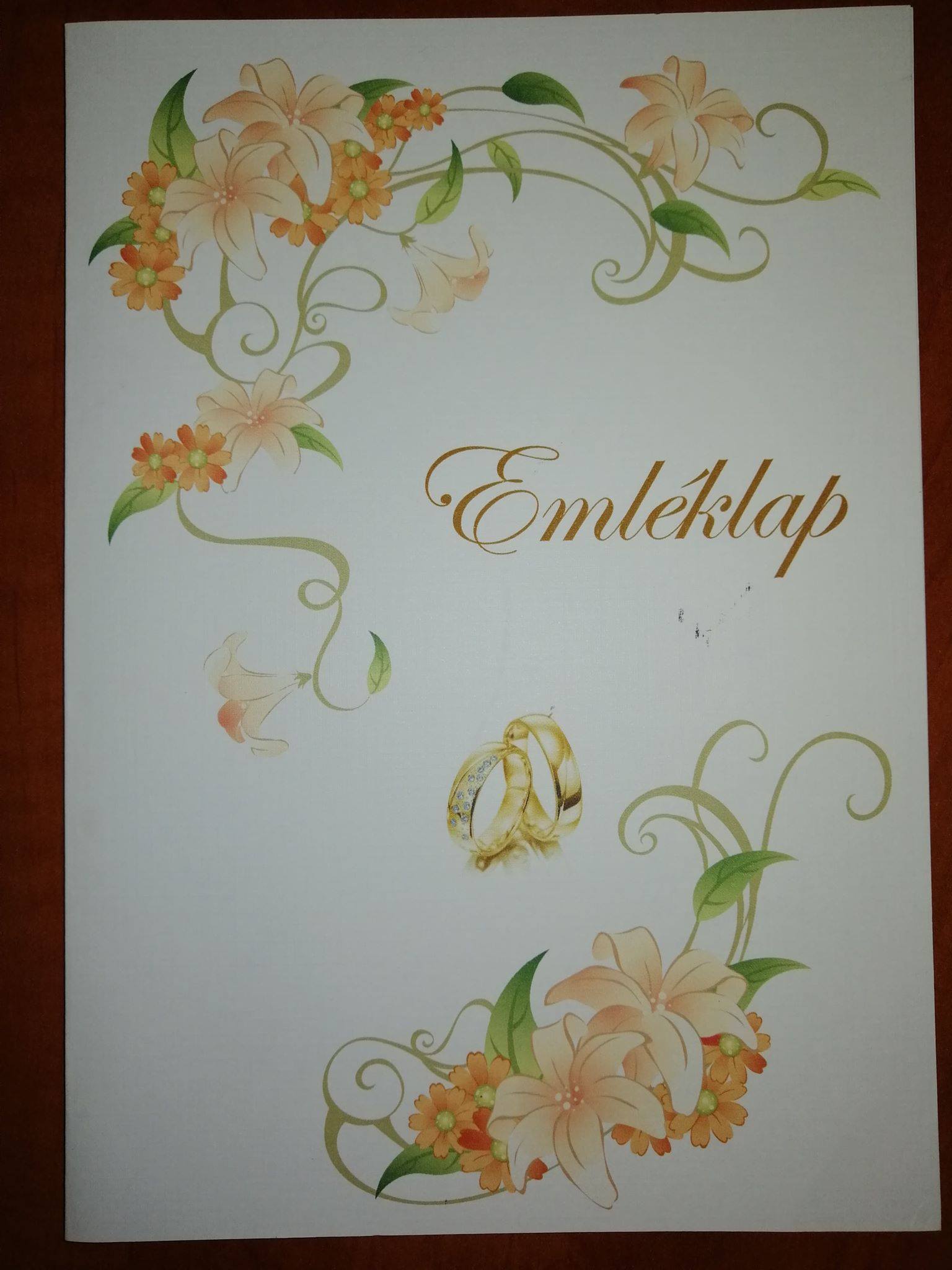 Esküvői emléklap 0122