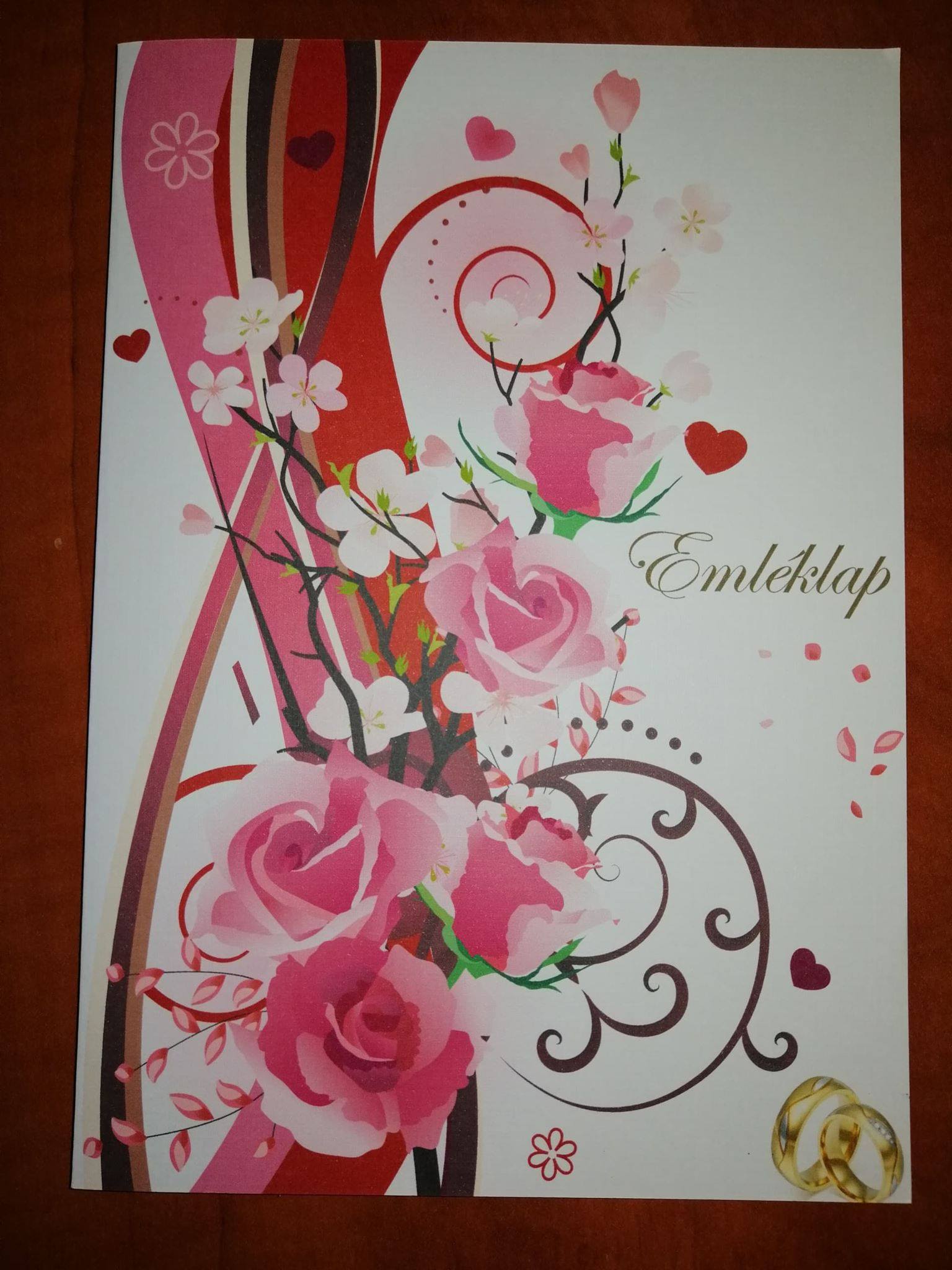 Esküvői emléklap 0125