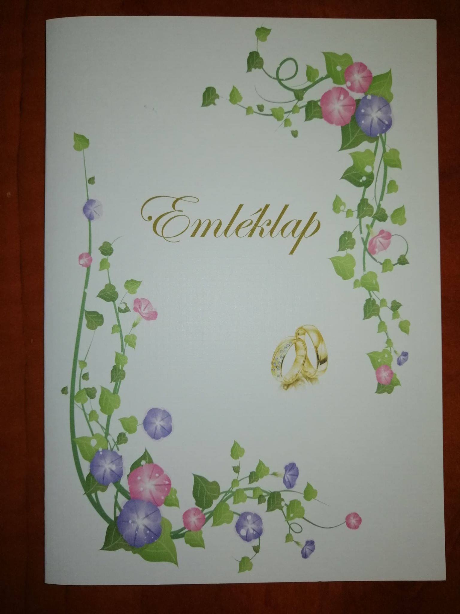 Esküvői emléklap 0126