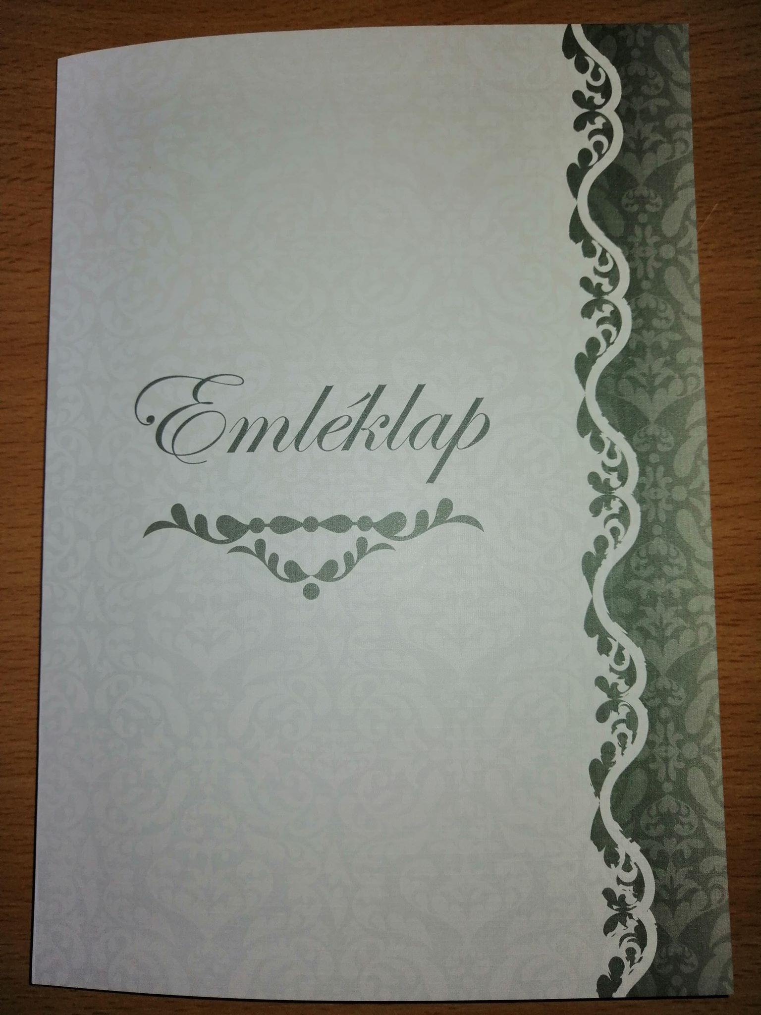 Esküvői emléklap 0135