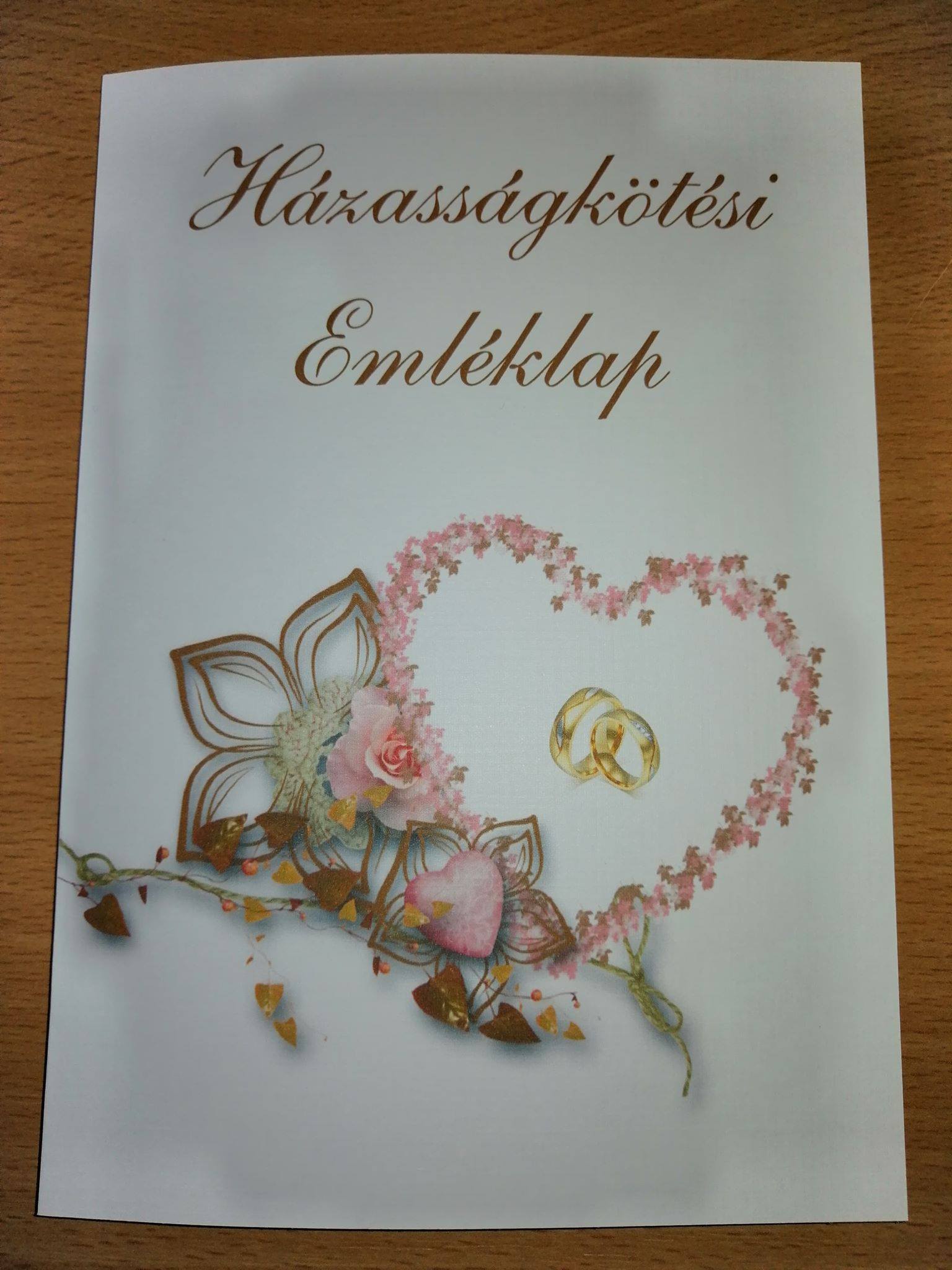 Esküvői emléklap 0139