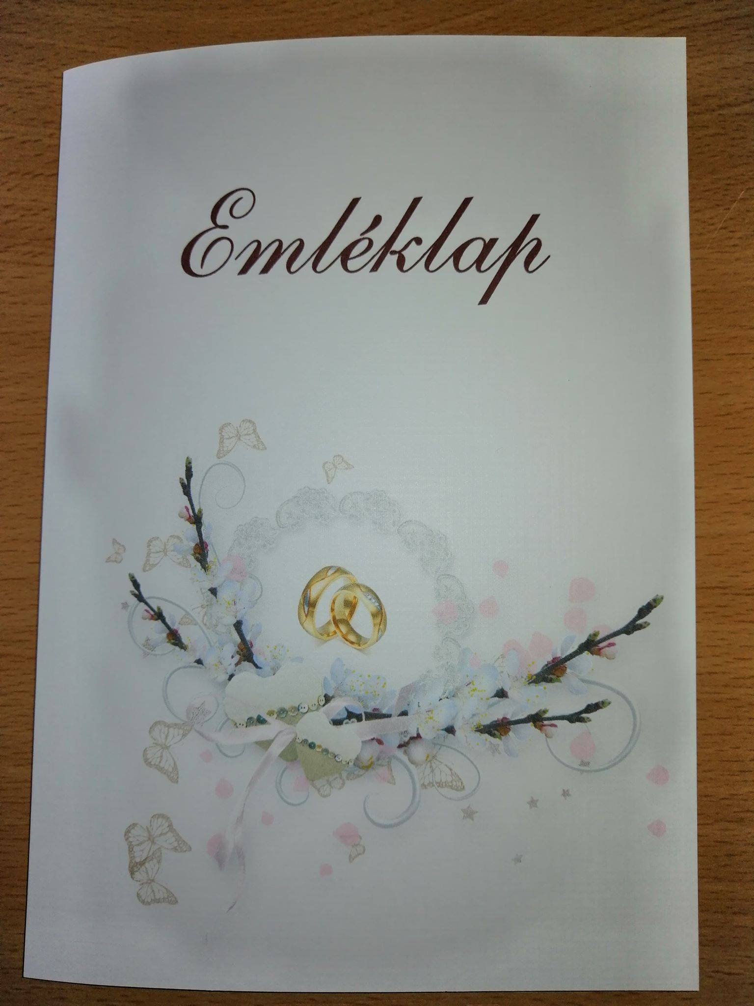 Esküvői emléklap 0140