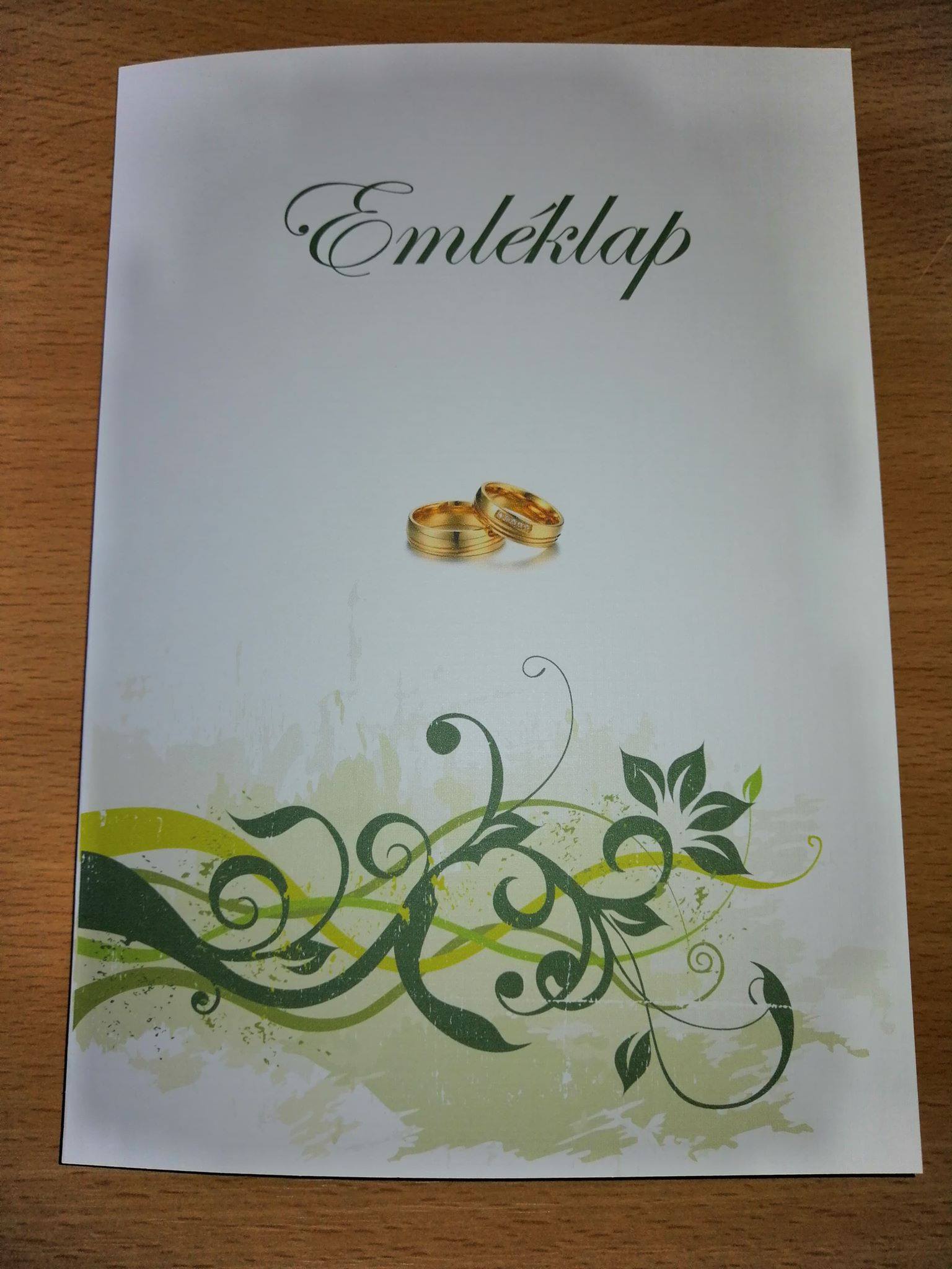 Esküvői emléklap 0143
