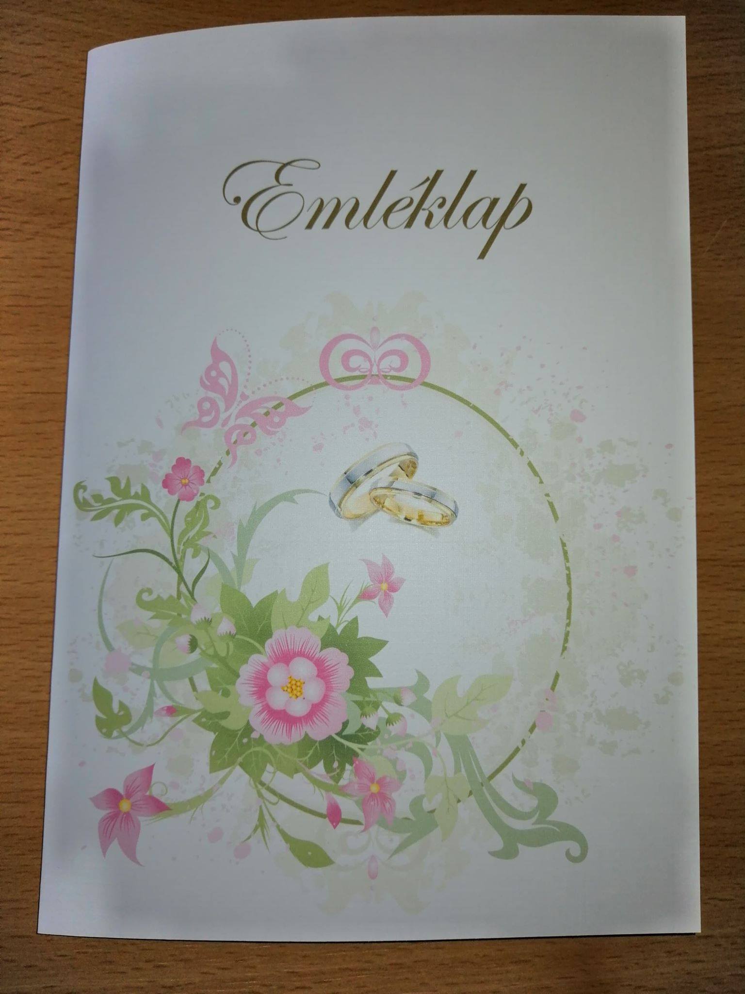 Esküvői emléklap 0144