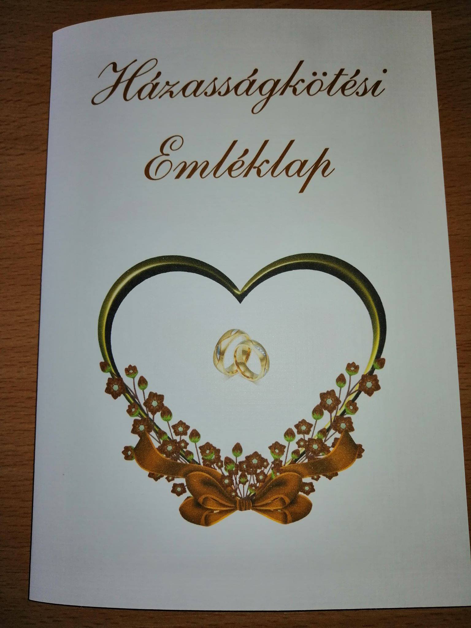 Esküvői emléklap 0145
