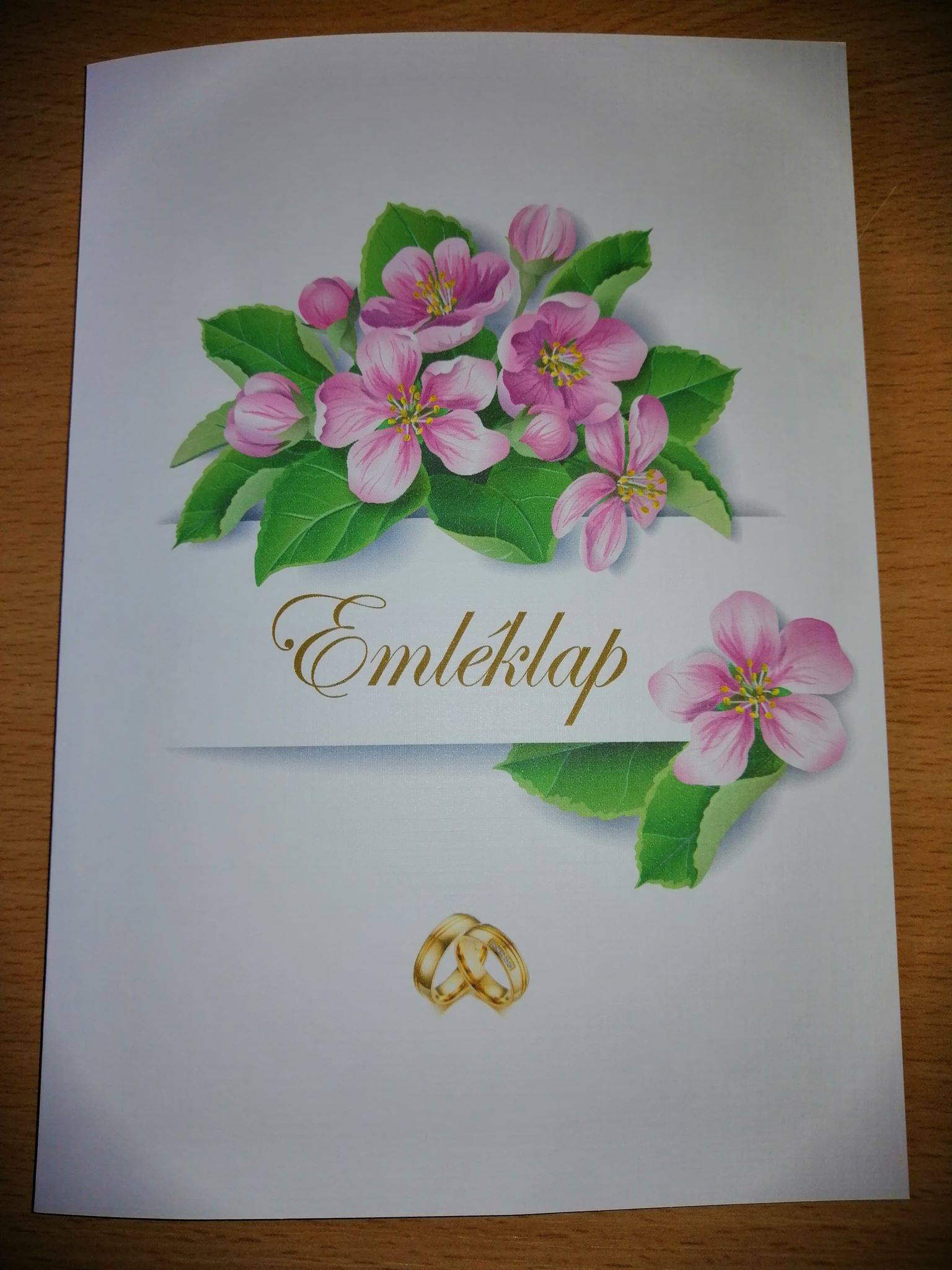 Esküvői emléklap 0146
