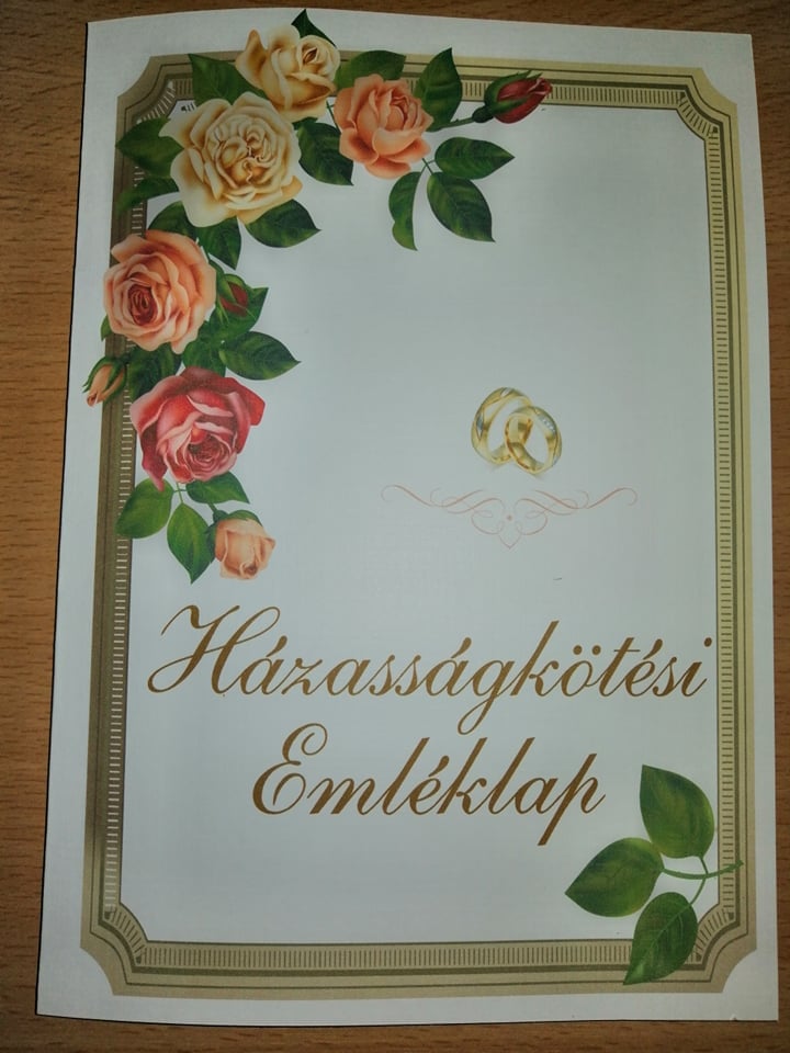 Esküvői emléklap 0176