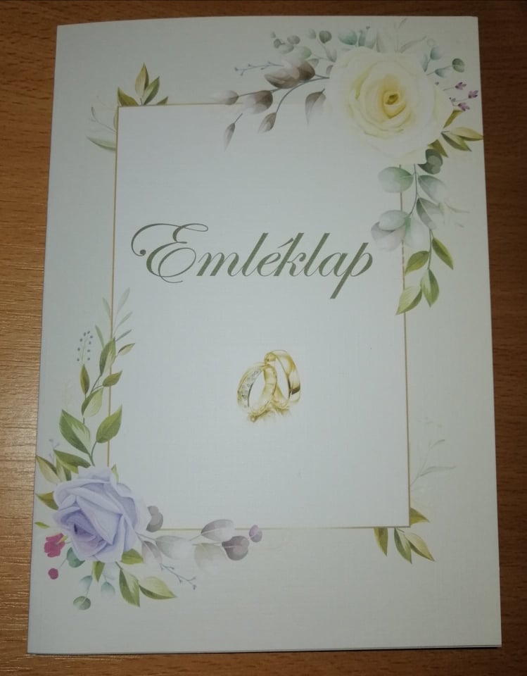 Esküvői emléklap 0179